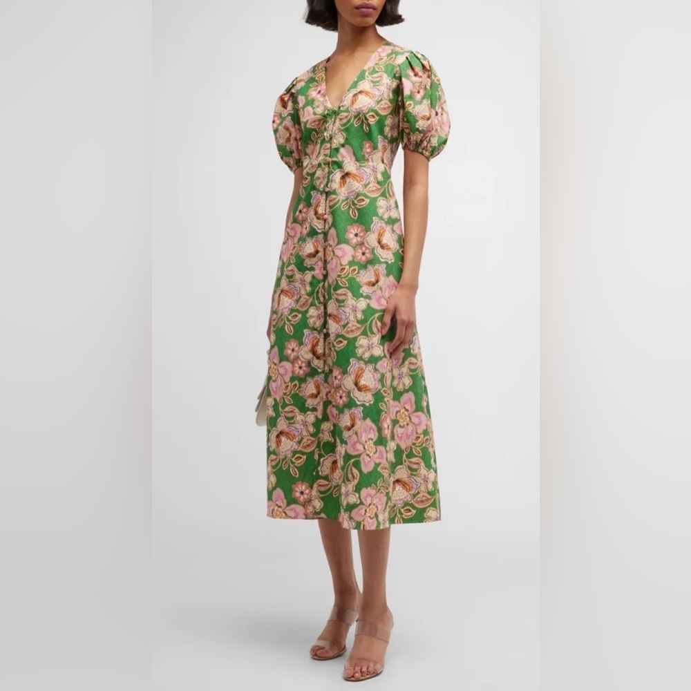 Misa betty midi dress in kelly blossoms floral print XS